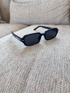 Christian Dior Pacific Black Oval Sunglasses with Star Accent